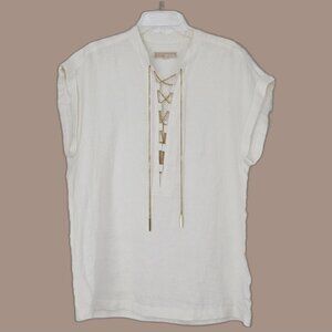 MICHAEL KORS Linen Top - with Chain Detail